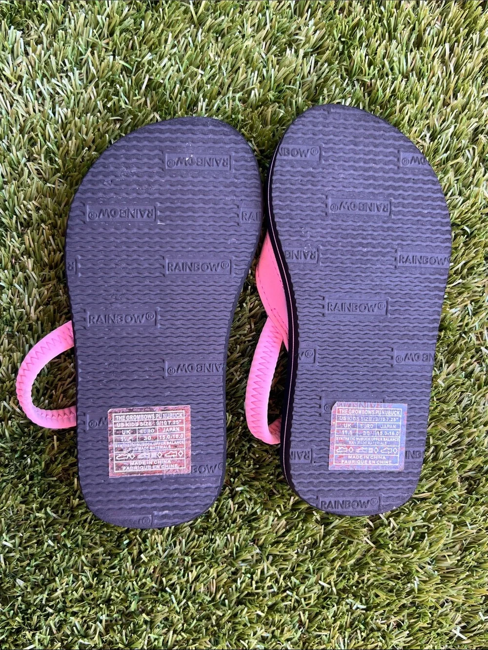 Rainbow Kids Pink Back-Strap Flip Flop Sandals